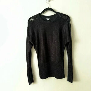 Venus women’s black sparkly top Medium